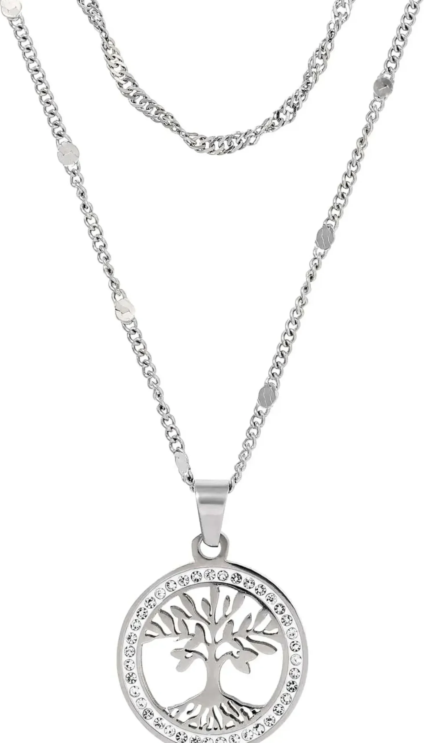 Hot Bijou Brigitte Collana stratificata - Steel Tree
