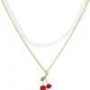 Clearance Bijou Brigitte Collana stratificata - Sweet Cherry