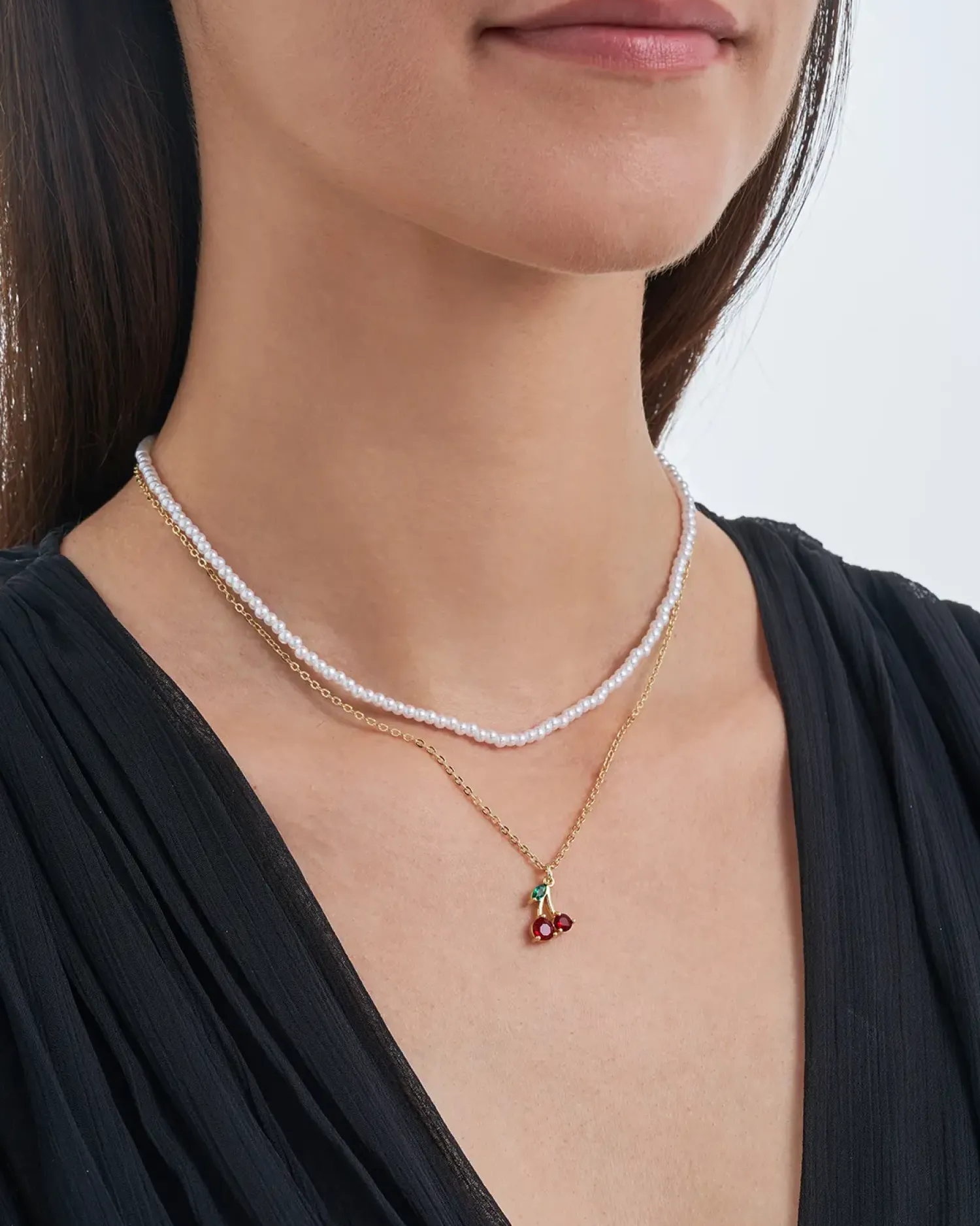 Clearance Bijou Brigitte Collana stratificata - Sweet Cherry
