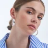Hot Bijou Brigitte Creoli - Chunky Silver