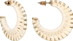 Online Bijou Brigitte Creoli - Cream Raffia