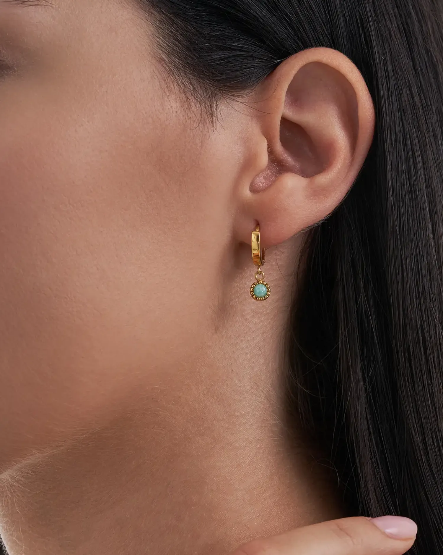 Sale Bijou Brigitte Creoli - Golden Amazonite