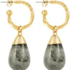 Discount Bijou Brigitte Creoli - Green Labradorite