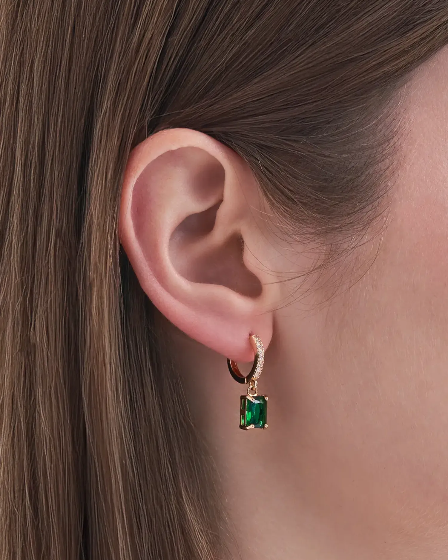 Clearance Bijou Brigitte Creoli - Green Rectangle