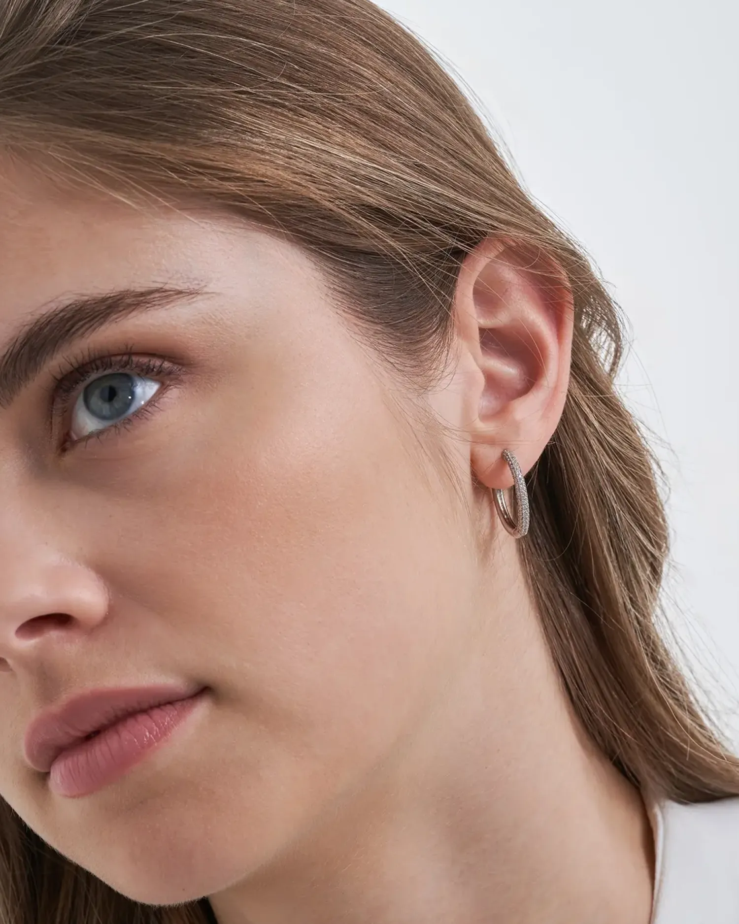 Clearance Bijou Brigitte Creoli - Silver Zirconias
