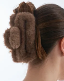 Clearance Bijou Brigitte Fermaglio per capelli - Brown Fur