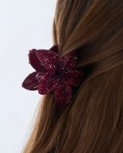 Discount Bijou Brigitte Fermaglio per capelli - Burgundy Blossom