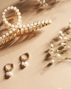Discount Bijou Brigitte Fermaglio per capelli - Golden Pearl