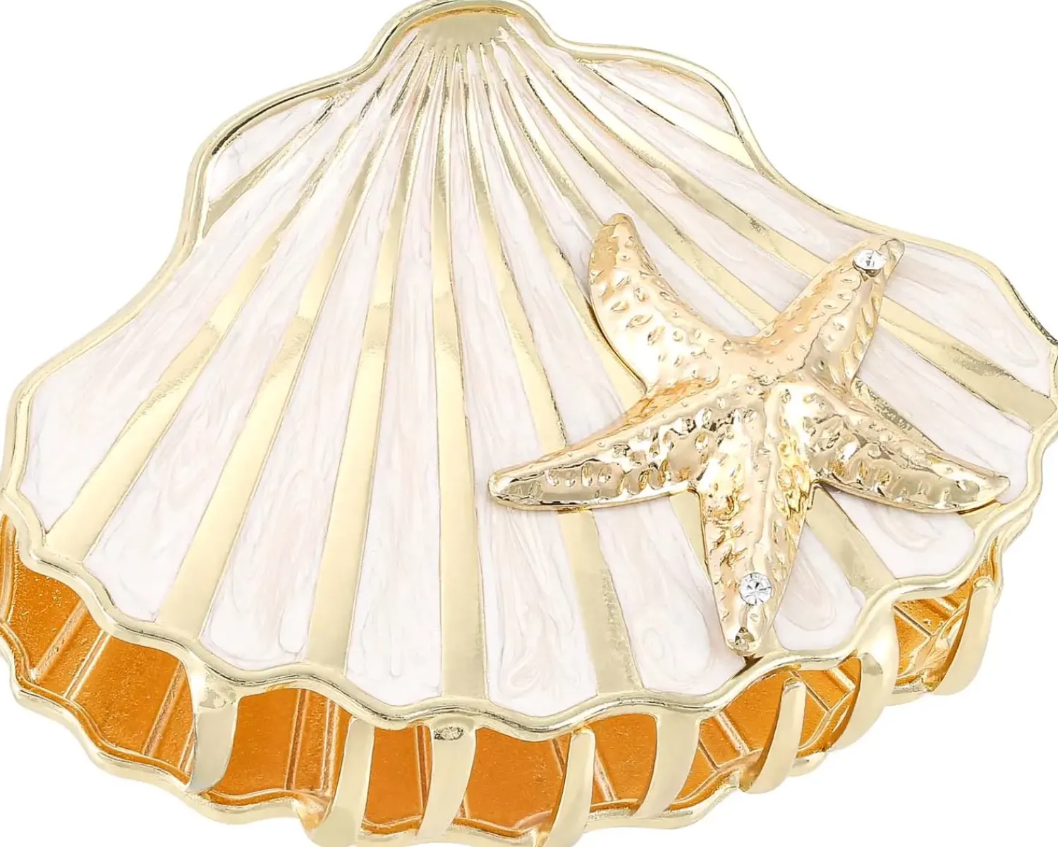 Online Bijou Brigitte Fermaglio per capelli - White Shell