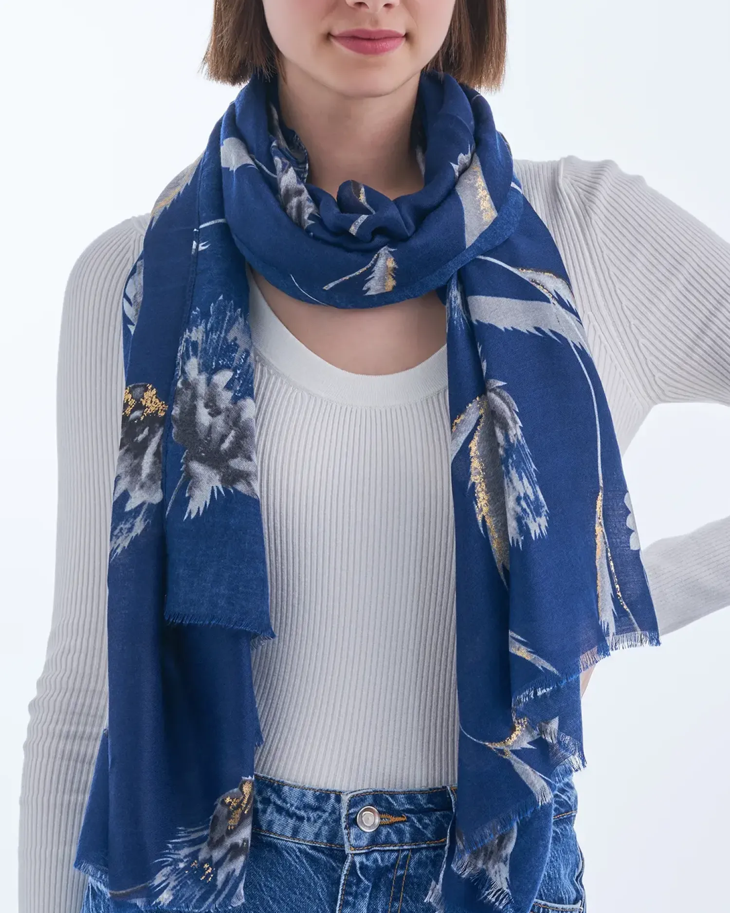 Sale Bijou Brigitte Foulard - Floral Navy