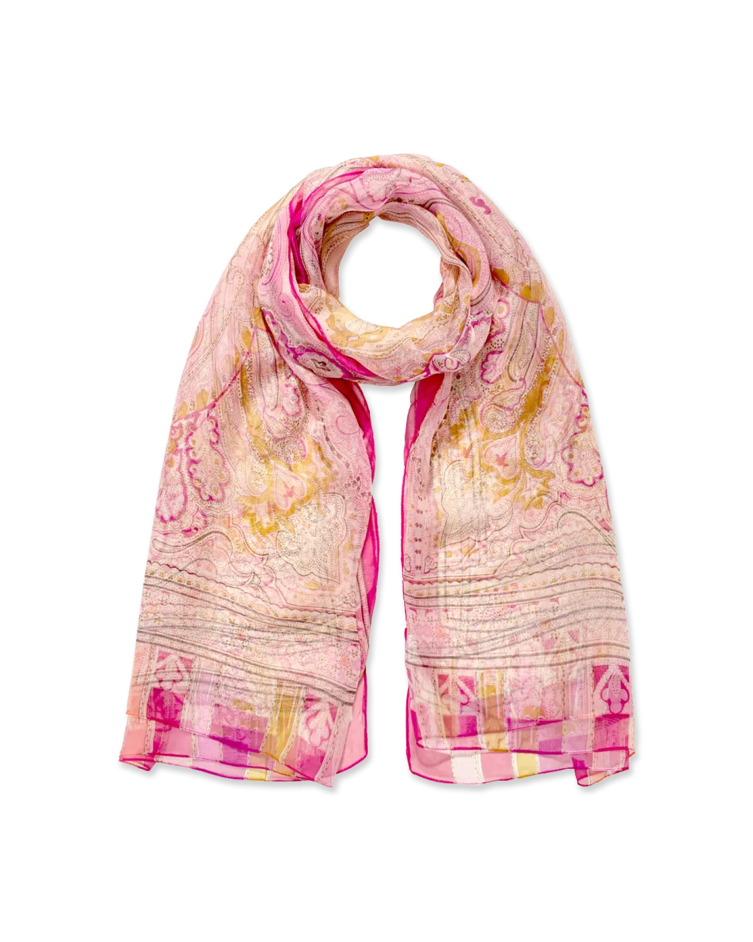New Bijou Brigitte Foulard - Fuchsia Paisley