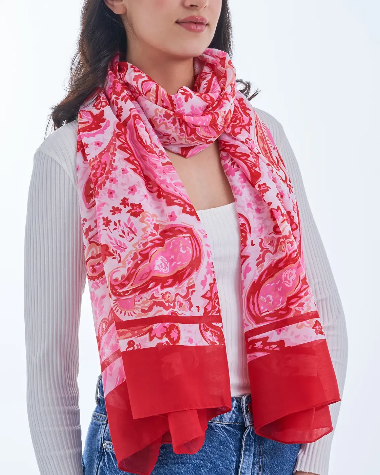 New Bijou Brigitte Foulard - Red Paisley