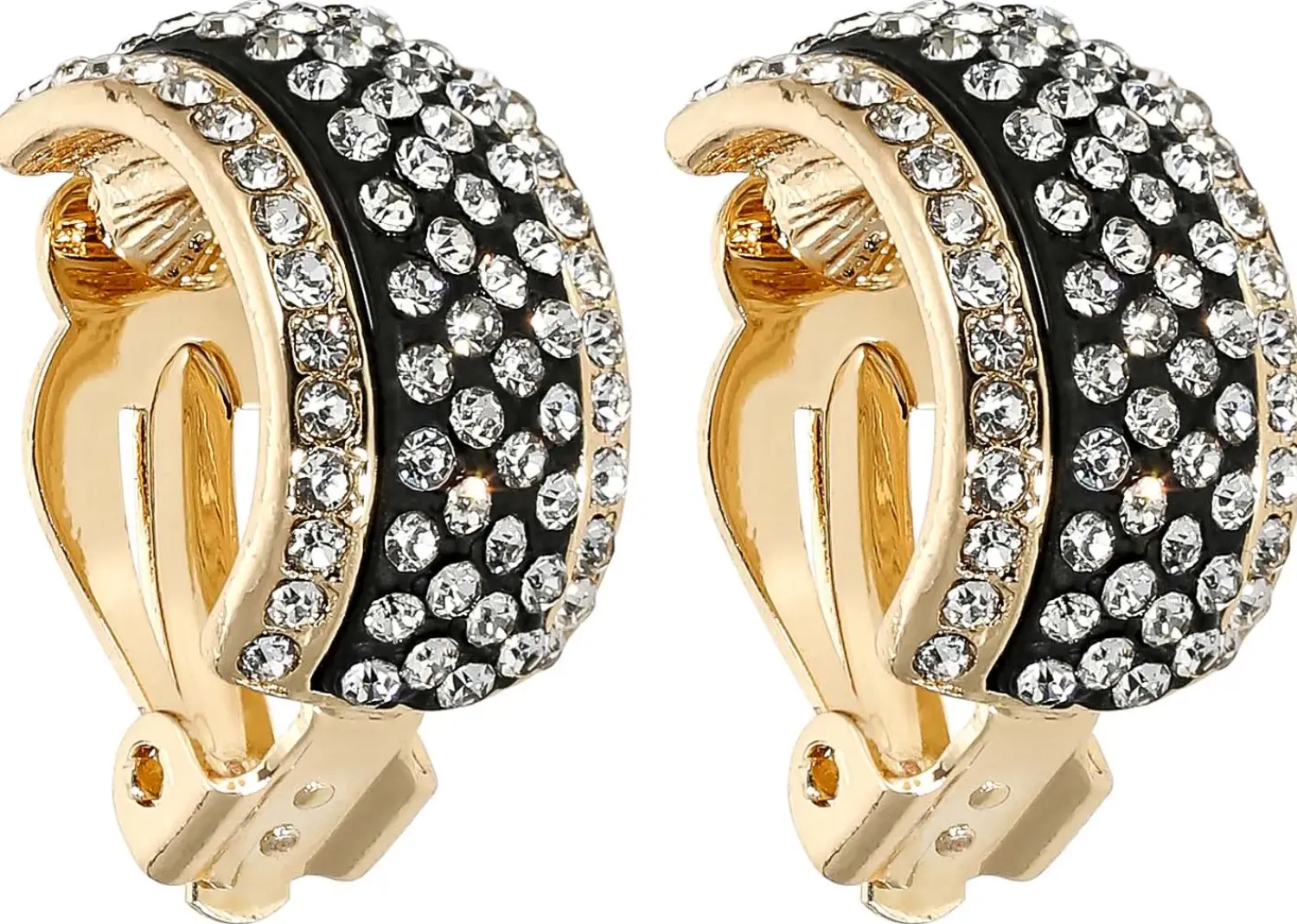 New Bijou Brigitte Orecchini a clip - Black Gleam