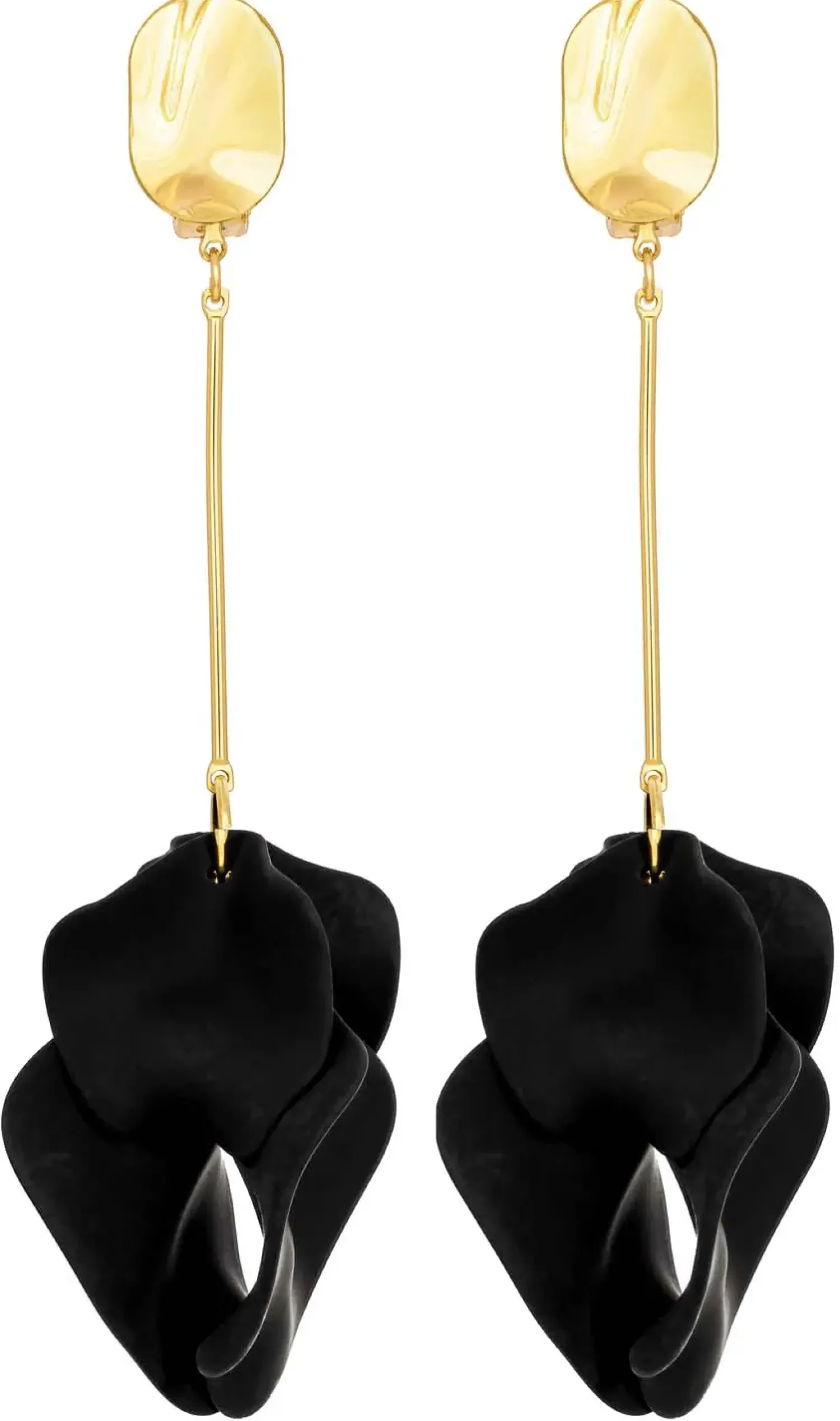 Hot Bijou Brigitte Orecchini a clip - Black Leaves