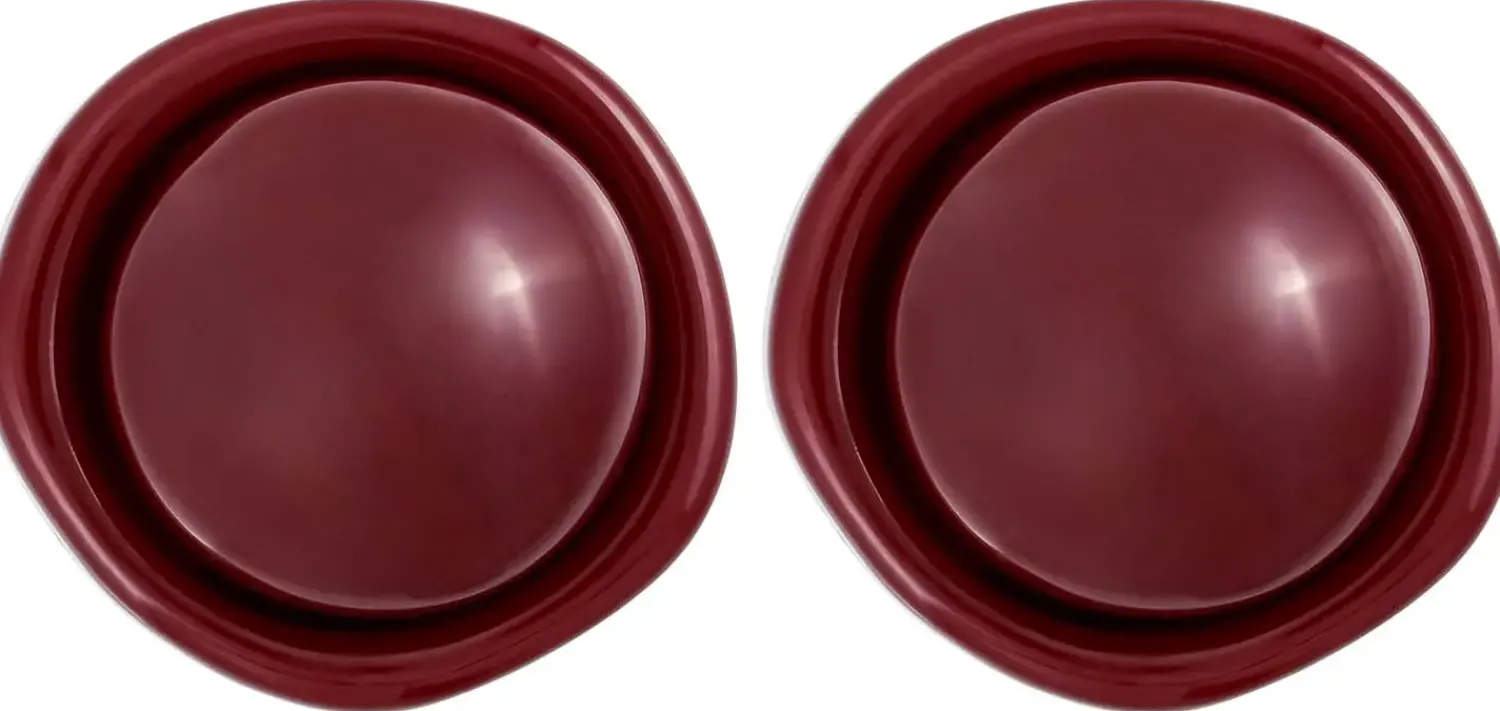 Hot Bijou Brigitte Orecchini a clip - Burgundy Circle
