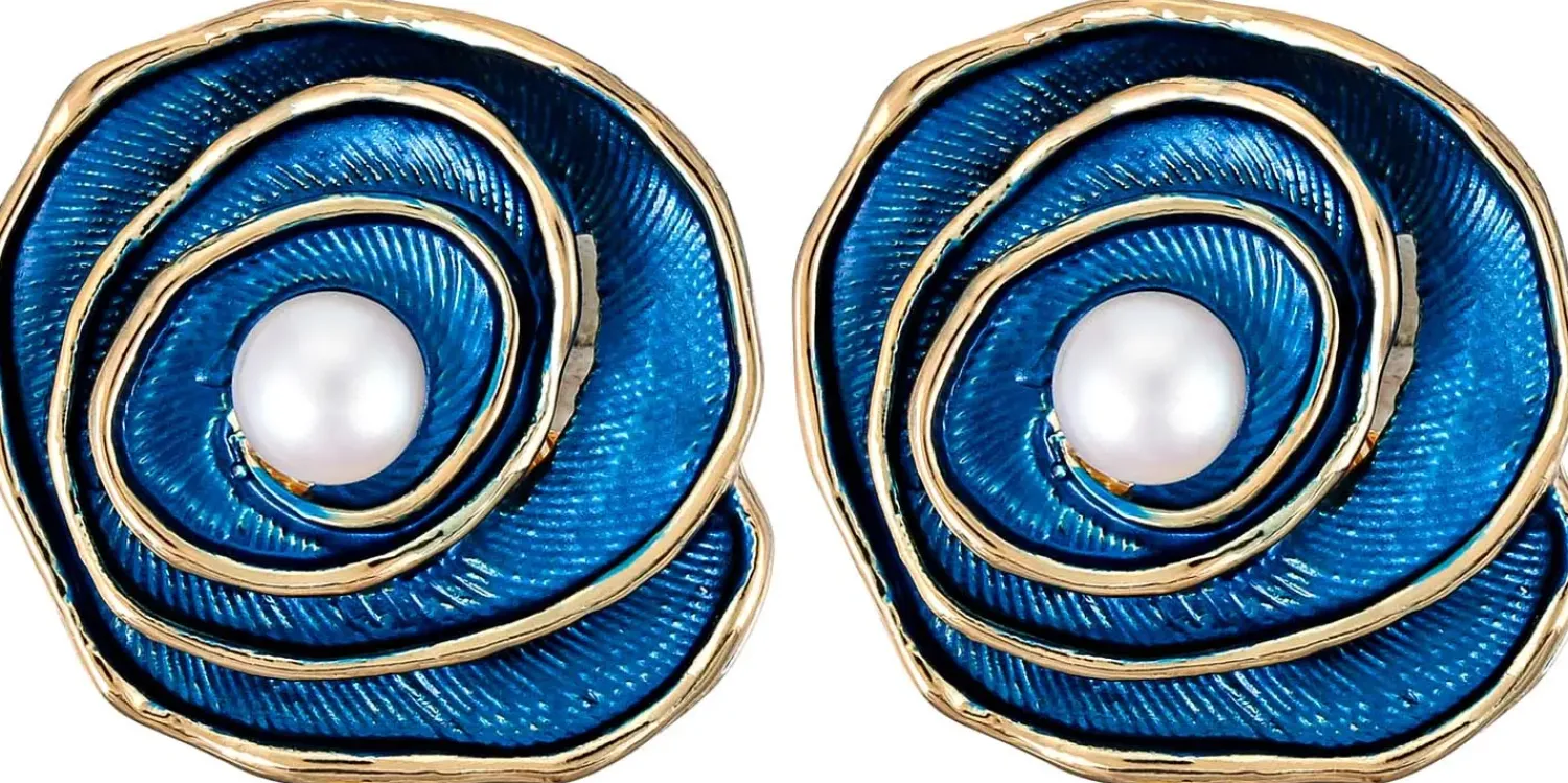 Discount Bijou Brigitte Orecchini a clip - Floral Spiral