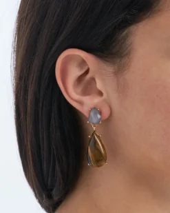 New Bijou Brigitte Orecchini a clip - Gem Teardrops