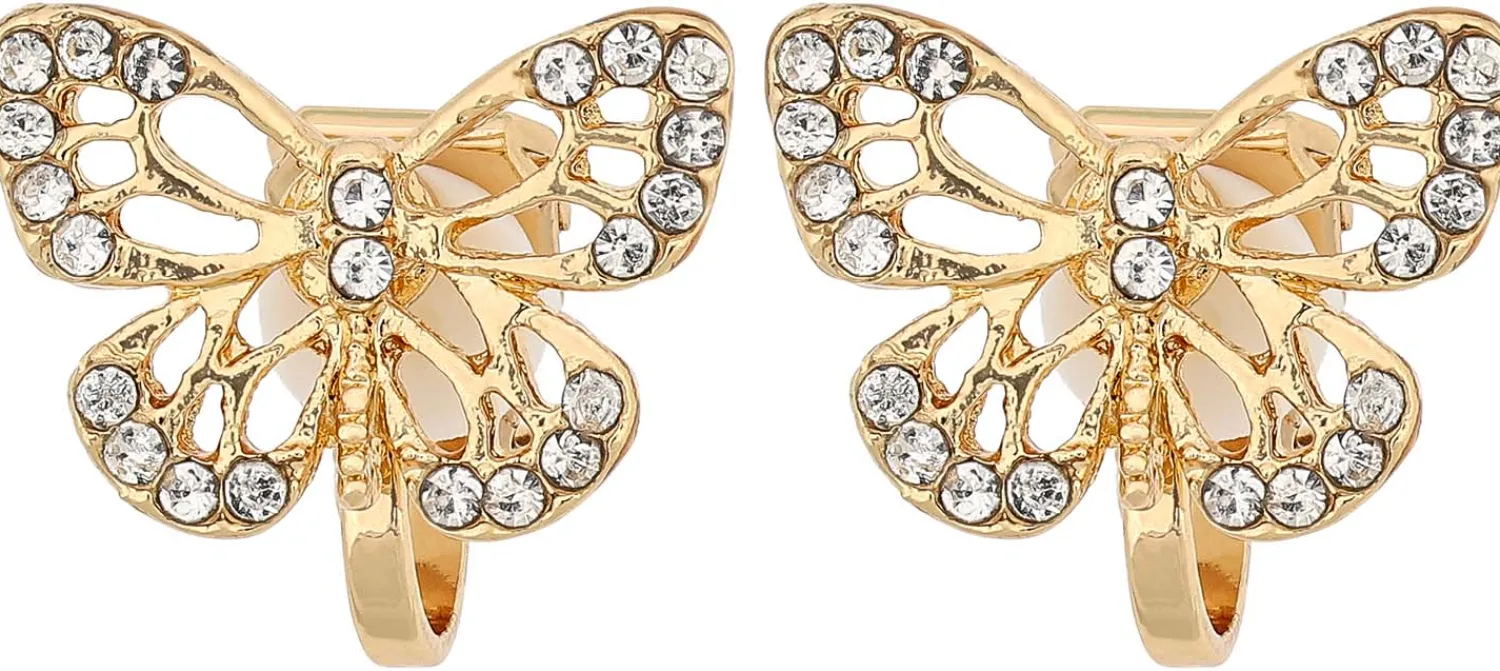 Clearance Bijou Brigitte Orecchini a clip - Golden Butterfly