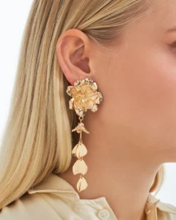 Best Bijou Brigitte Orecchini a clip - Golden Flower