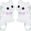 Hot Bijou Brigitte Orecchini a clip per bambini - White Cutie
