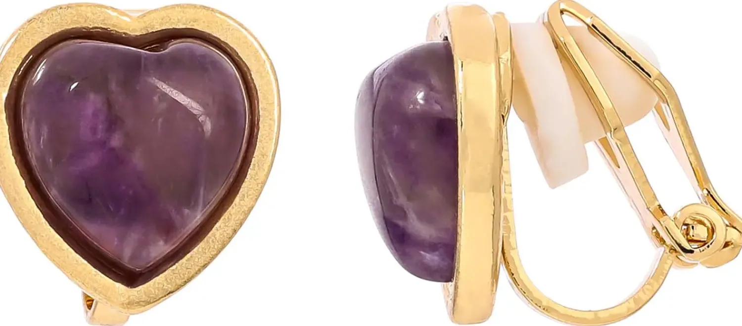 Discount Bijou Brigitte Orecchini a clip - Purple Heart