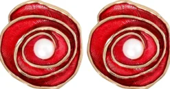 Clearance Bijou Brigitte Orecchini a clip - Rose Spiral