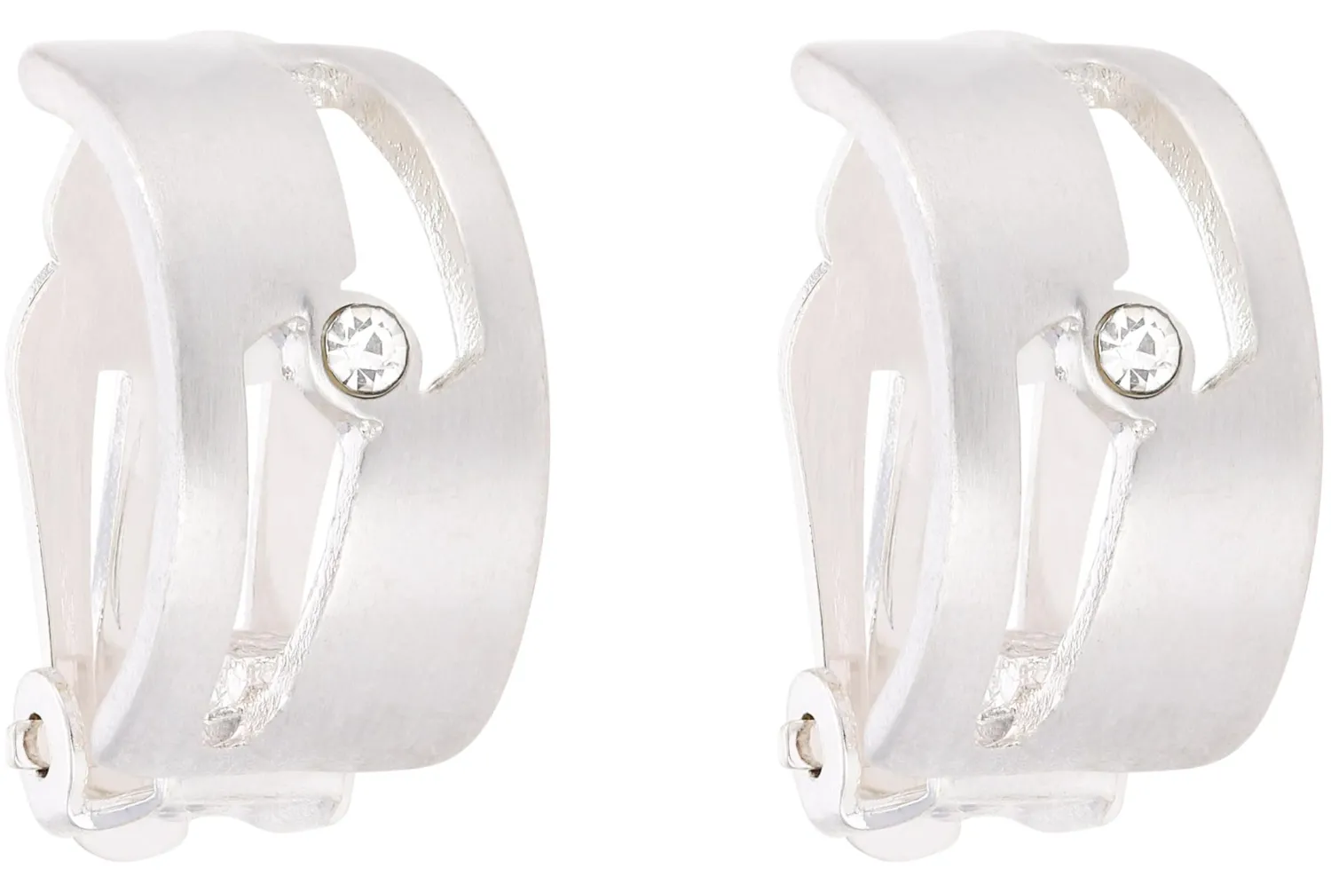 New Bijou Brigitte Orecchini a clip - Silver Creole