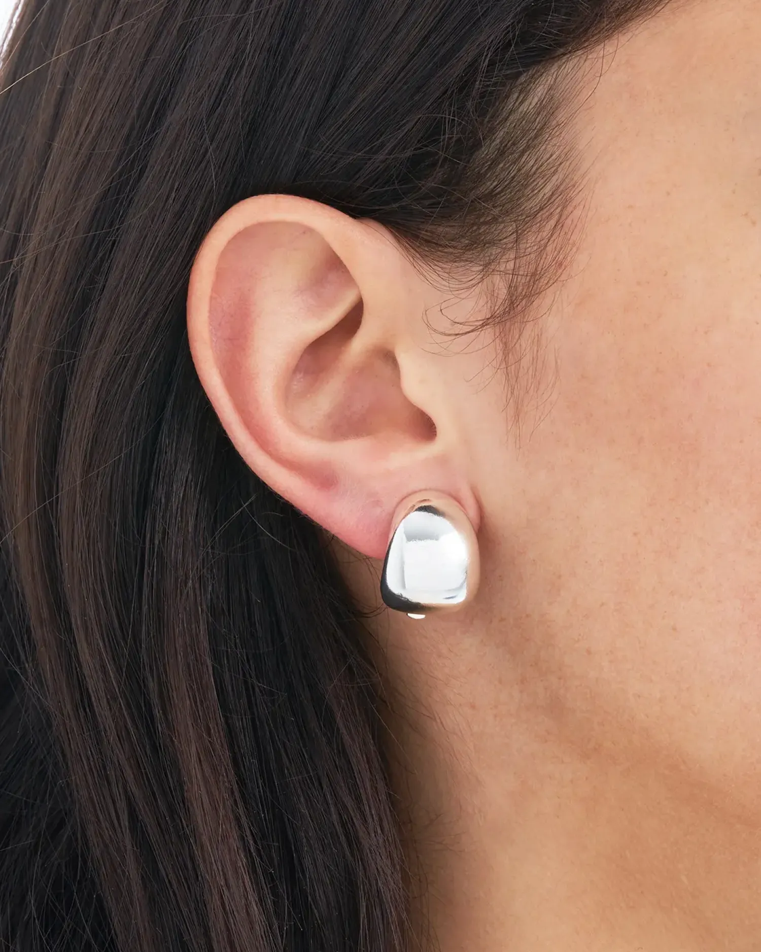 Outlet Bijou Brigitte Orecchini a clip - Smooth Silver