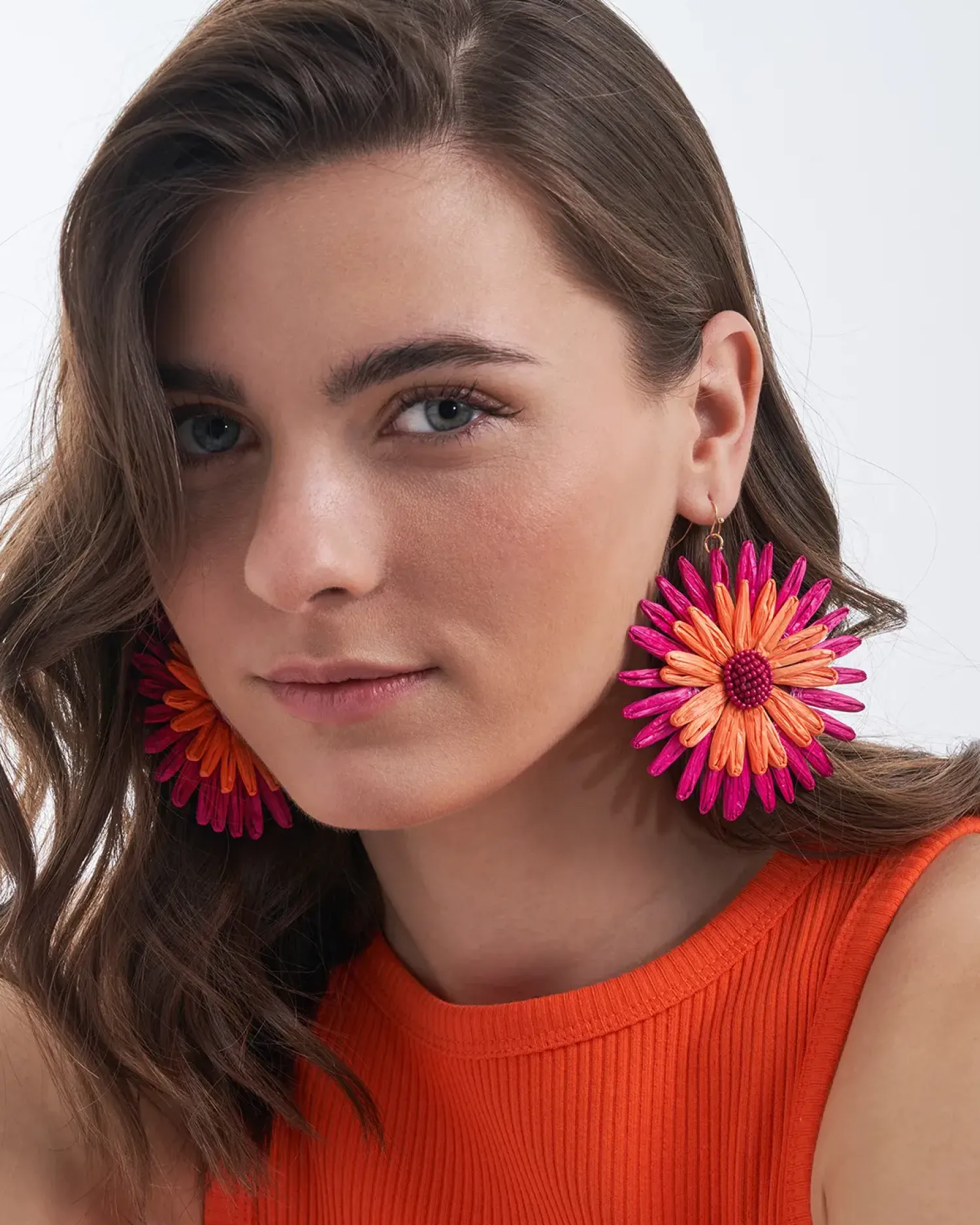 Sale Bijou Brigitte Orecchini a pendente - Fuchsia Bloom