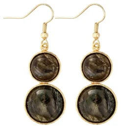 Clearance Bijou Brigitte Orecchini a pendente - Grey Labradorite