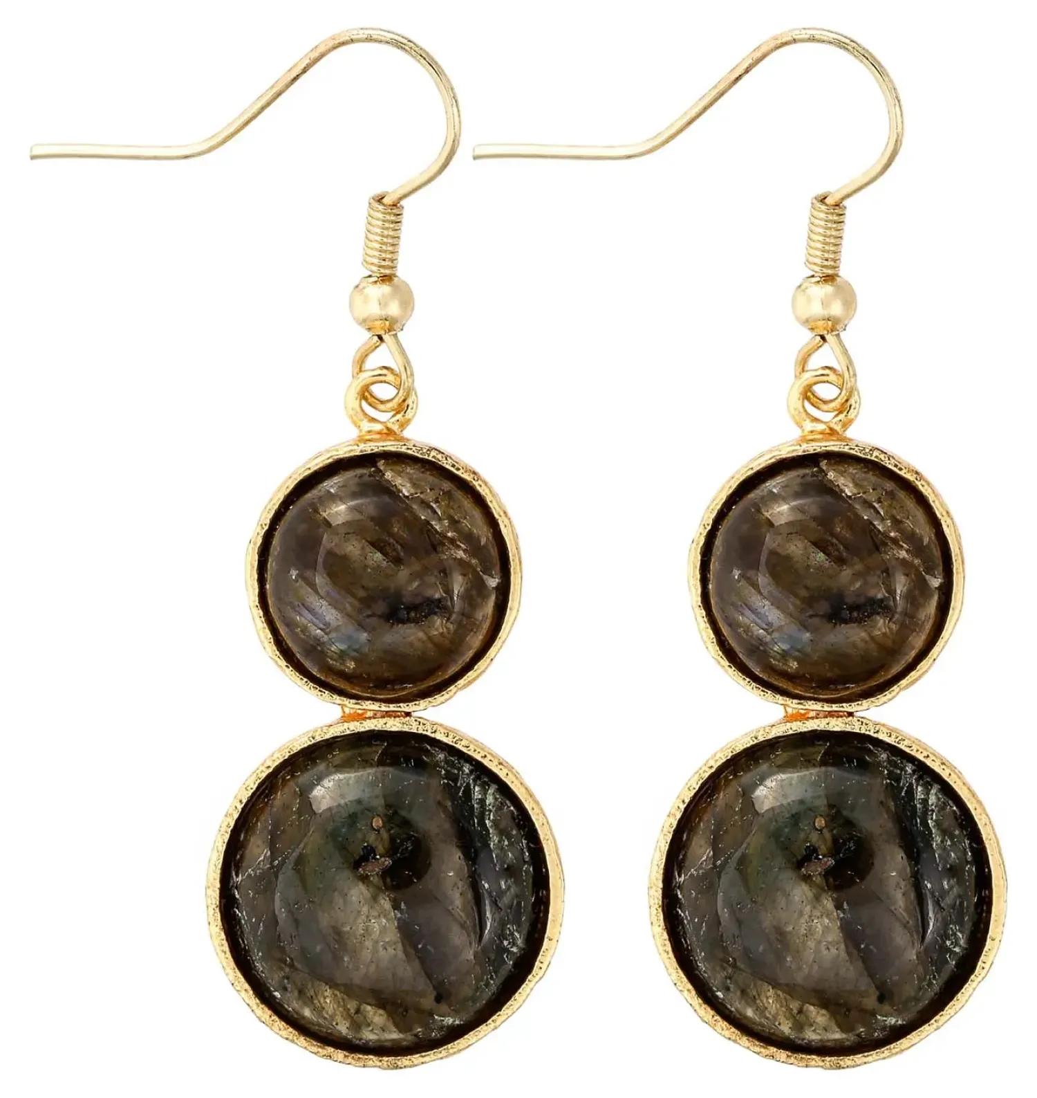 Clearance Bijou Brigitte Orecchini a pendente - Grey Labradorite