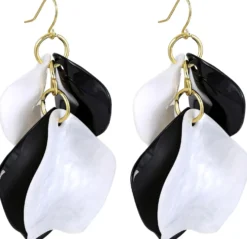 Outlet Bijou Brigitte Orecchini a pendente - Monochrome Leaves