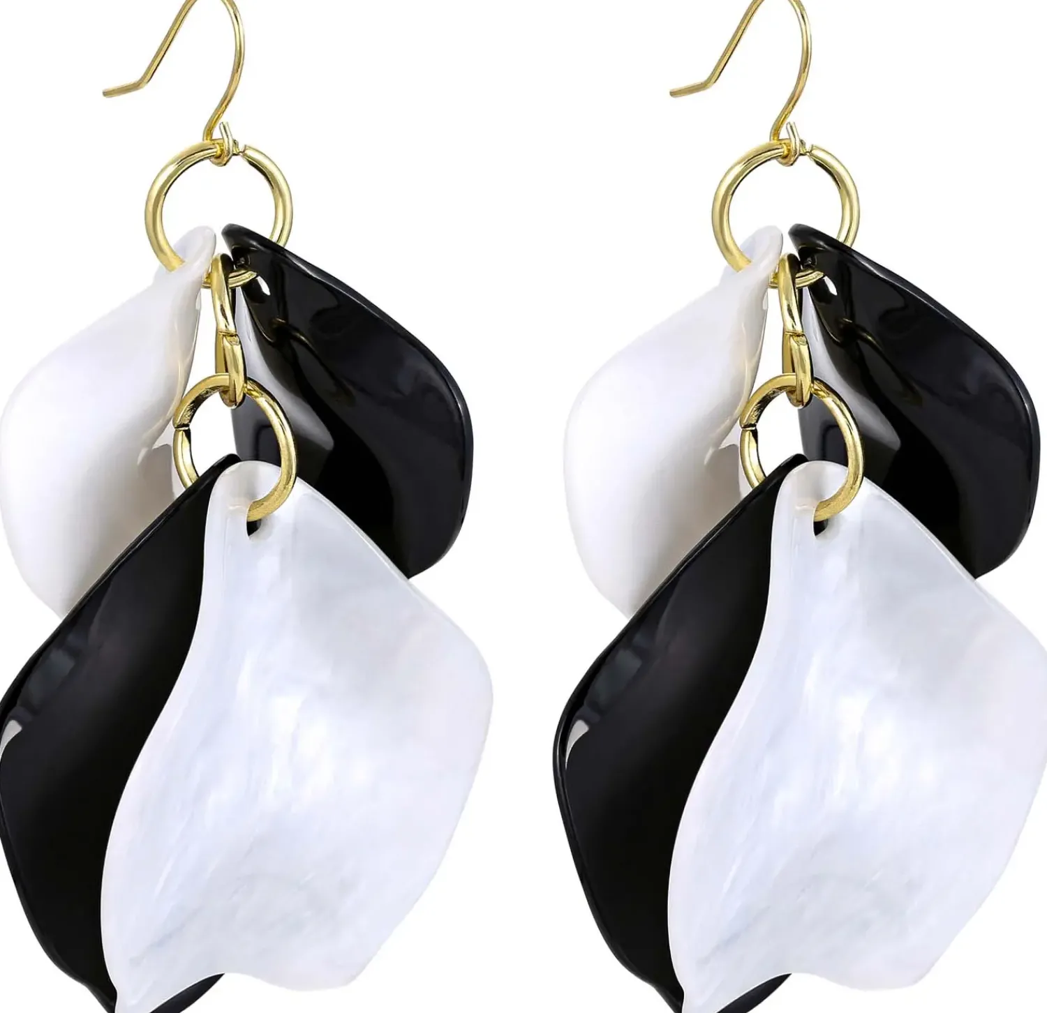 Outlet Bijou Brigitte Orecchini a pendente - Monochrome Leaves