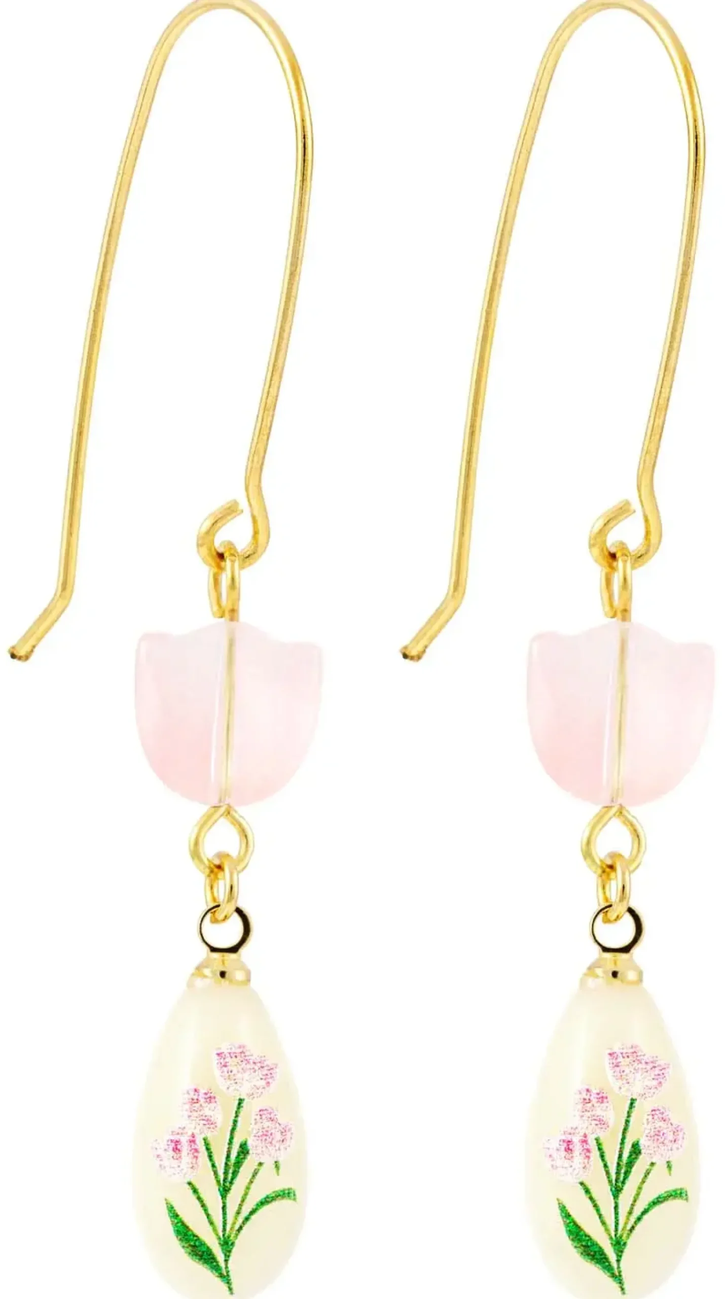 Hot Bijou Brigitte Orecchini a pendente - Perla floreale