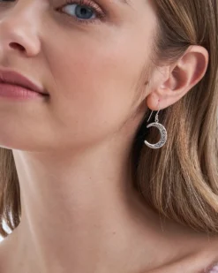 New Bijou Brigitte Orecchini a pendente - Silver Crescent