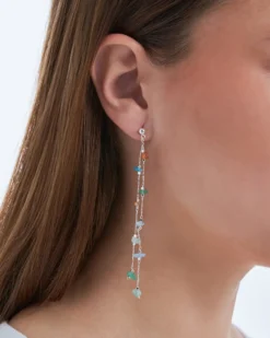 Online Bijou Brigitte Orecchini a perno - Aventurine Shine