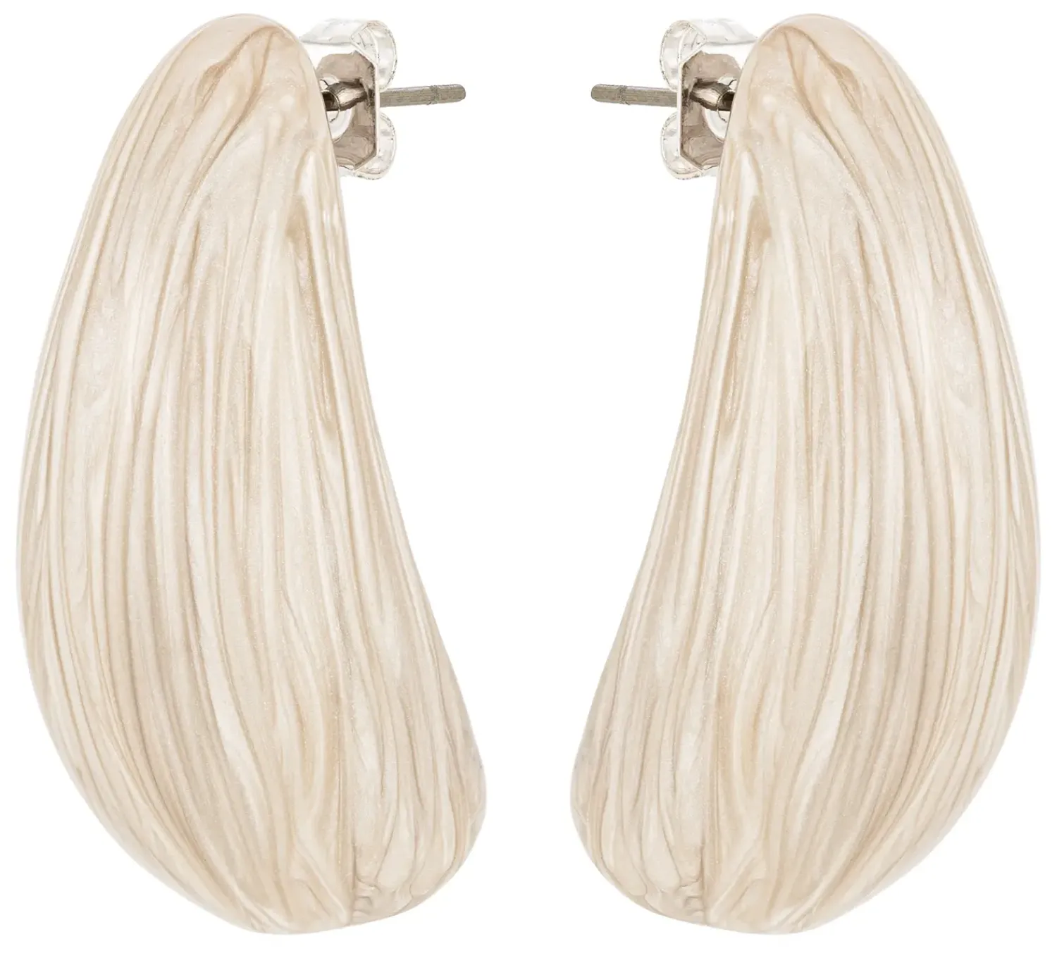 Outlet Bijou Brigitte Orecchini a perno - Beige Swirl