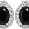 Hot Bijou Brigitte Orecchini a perno - Black Oval