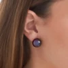 Discount Bijou Brigitte Orecchini a perno - Burgundy Ball