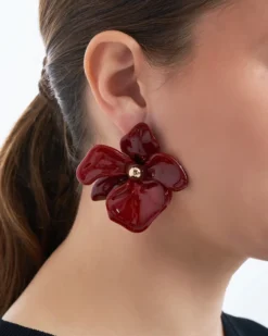 Online Bijou Brigitte Orecchini a perno - Burgundy Blossom
