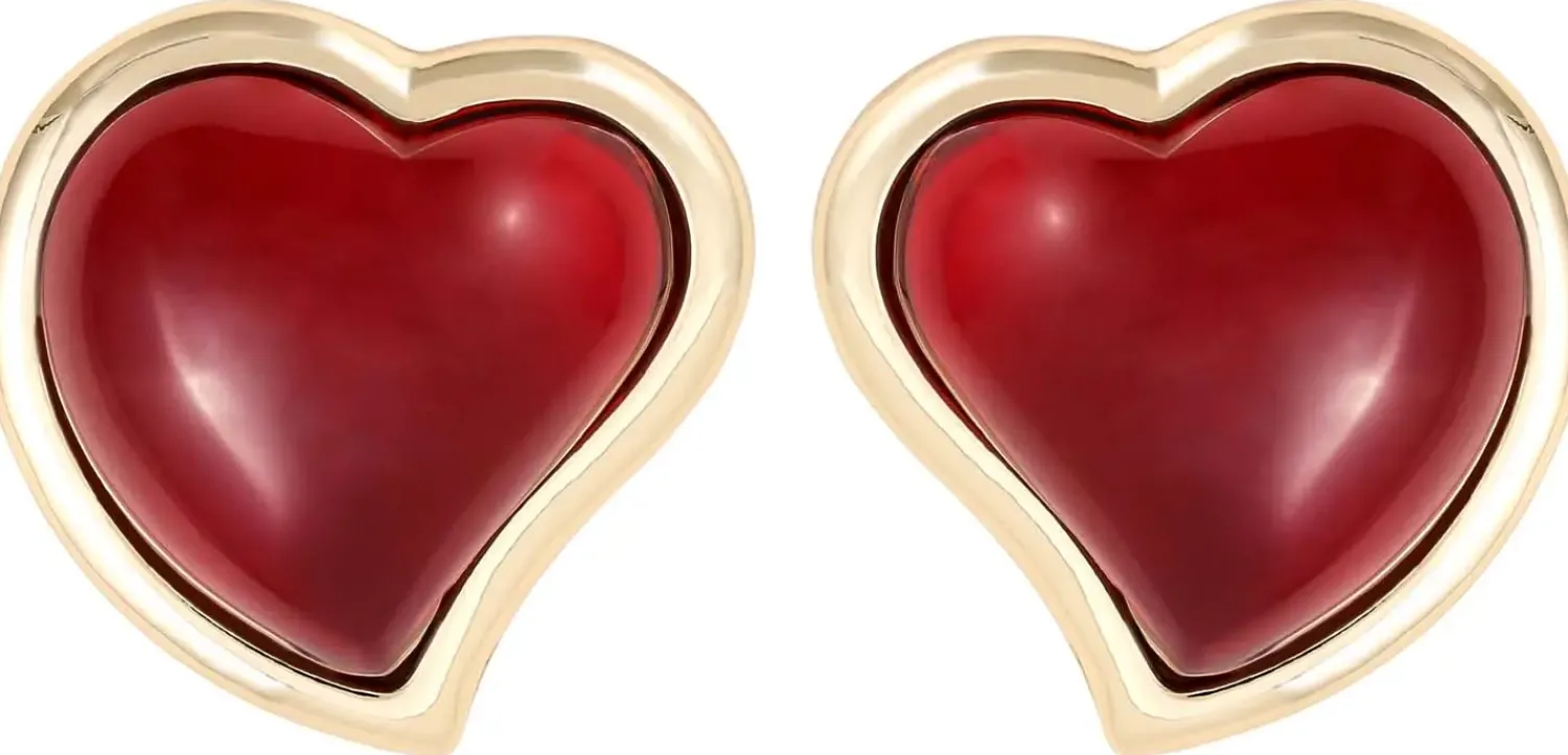 Sale Bijou Brigitte Orecchini a perno - Burgundy Hearts