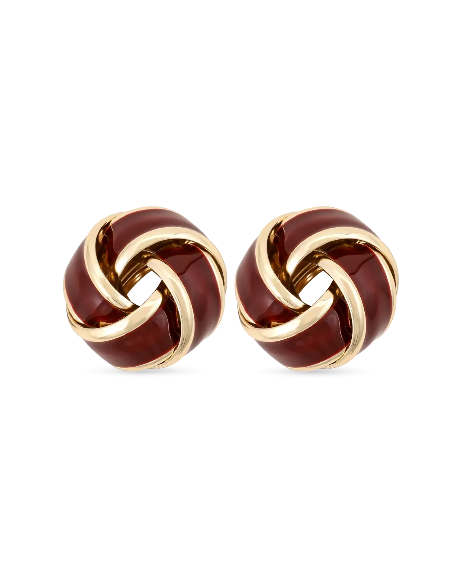 Best Bijou Brigitte Orecchini a perno - Burgundy Knot