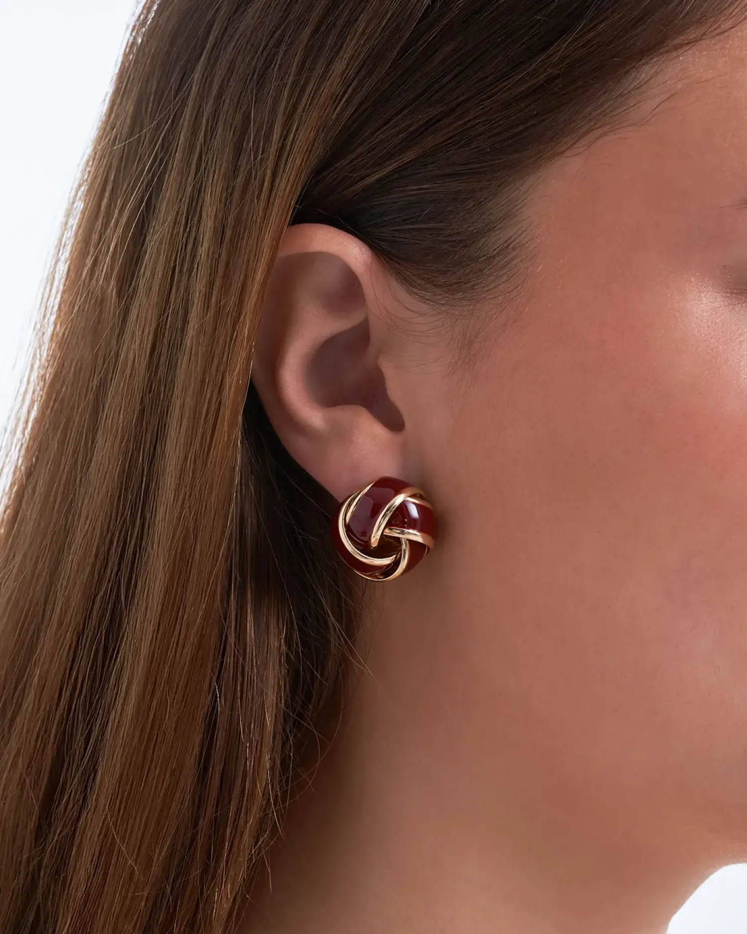 Best Bijou Brigitte Orecchini a perno - Burgundy Knot