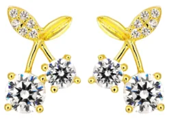 Clearance Bijou Brigitte Orecchini a perno - Cherry Sparkle