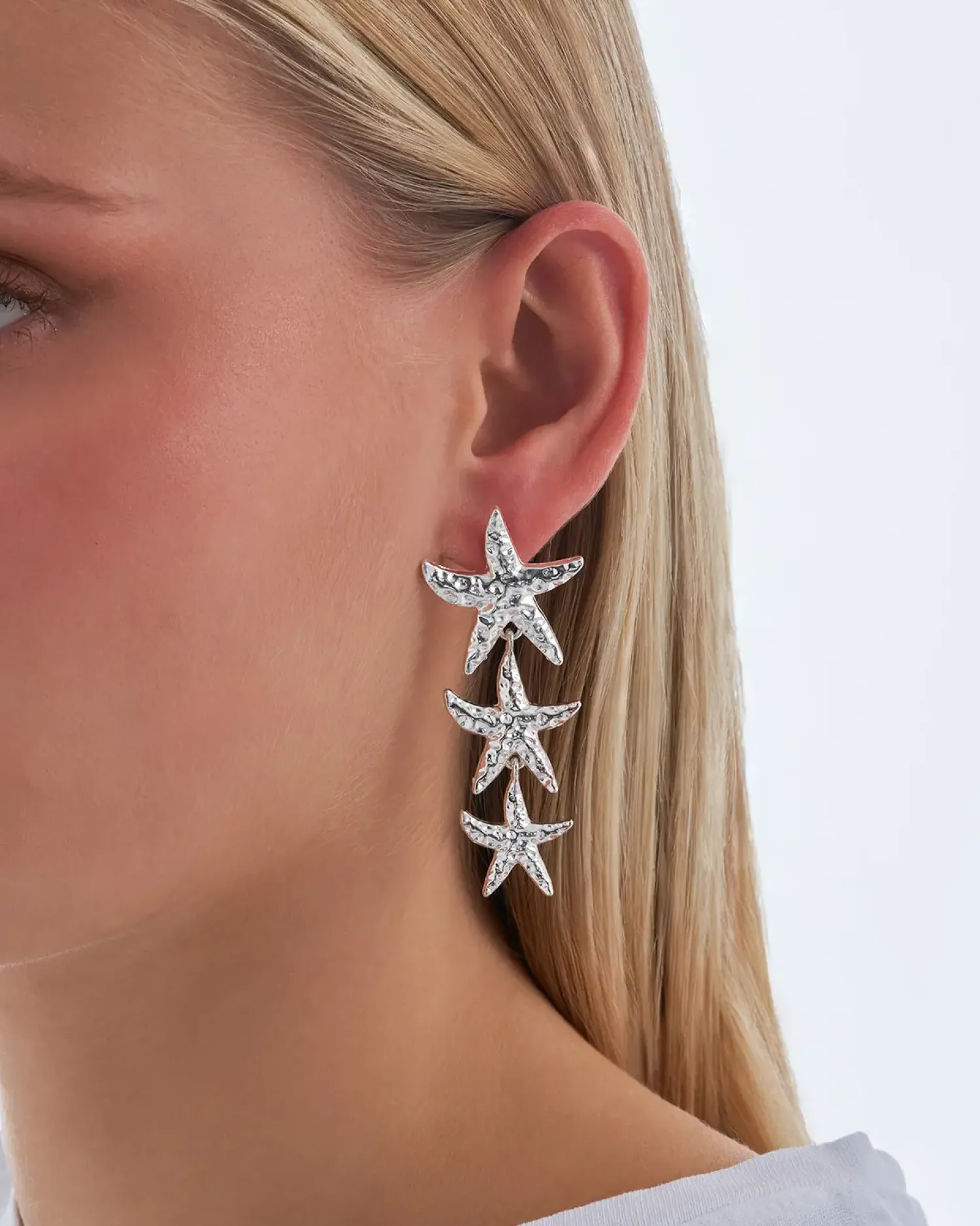Hot Bijou Brigitte Orecchini a perno - Chrome Stars