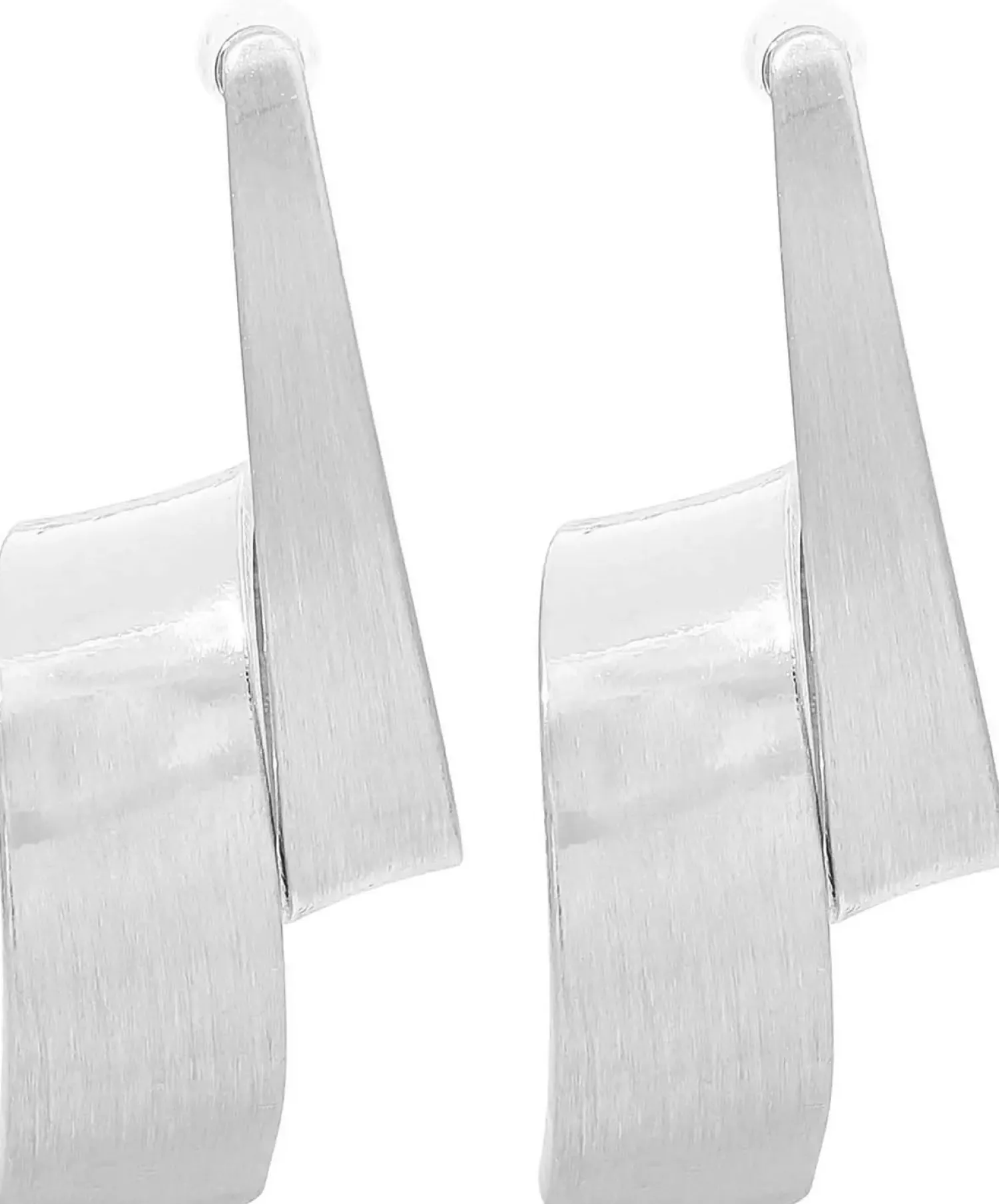 Sale Bijou Brigitte Orecchini a perno - Curved Silver