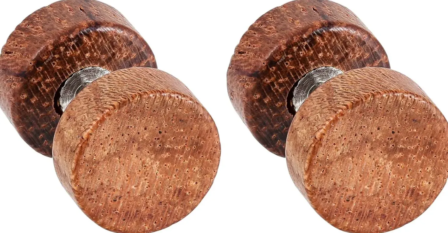 Bijou Brigitte Orecchini a perno da uomo - Wood Circle