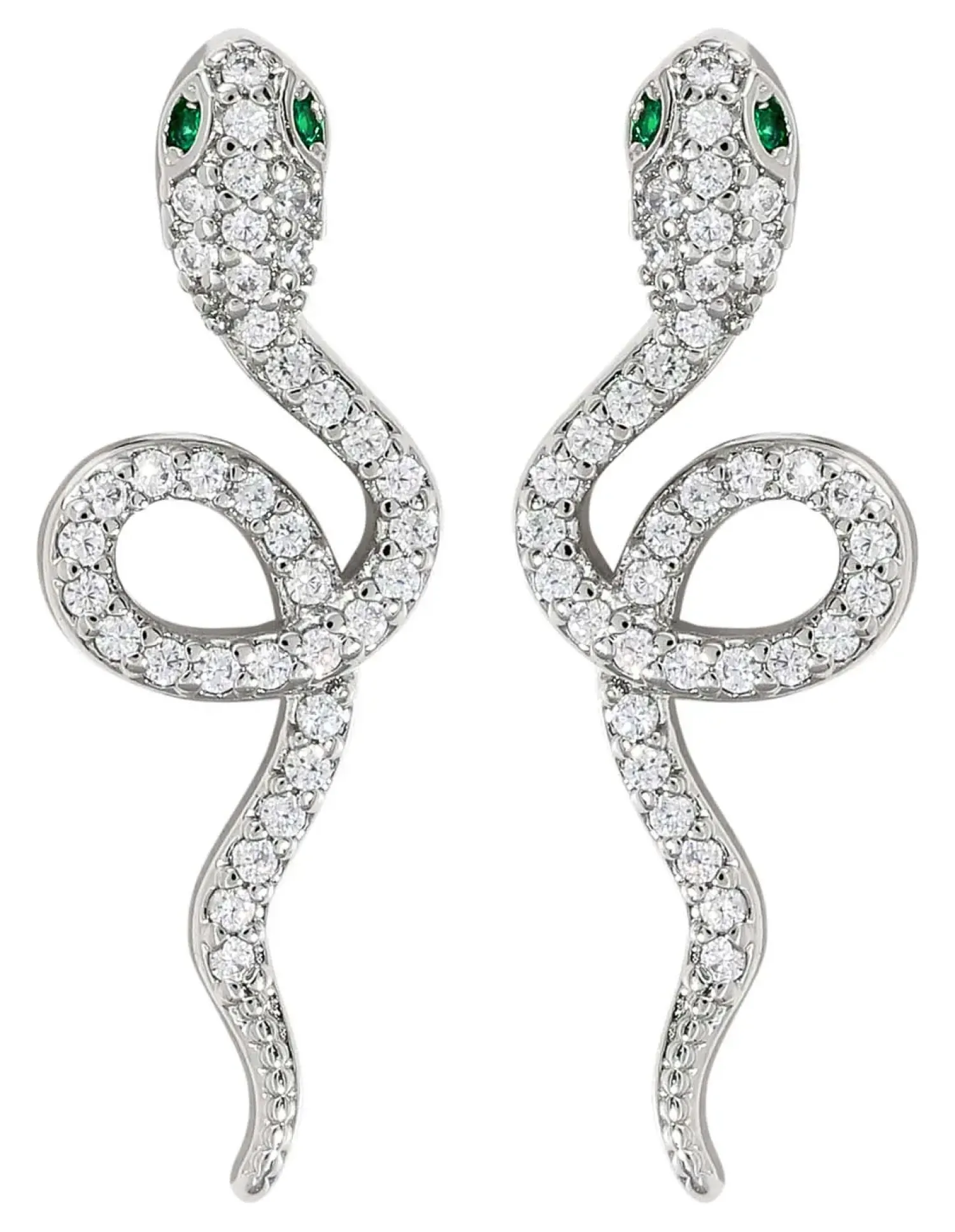 Online Bijou Brigitte Orecchini a perno - Emerald Serpent