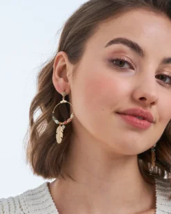 Online Bijou Brigitte Orecchini a perno - Gem Feather