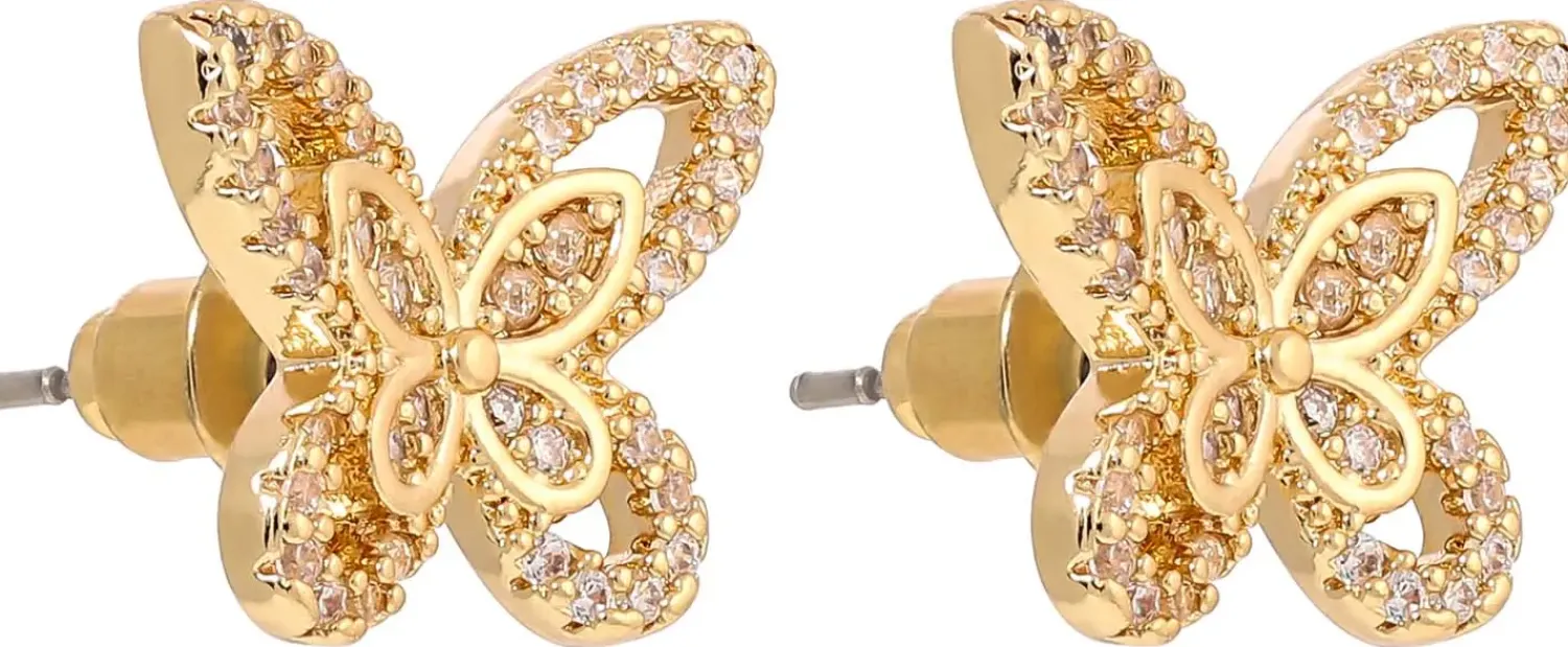 Clearance Bijou Brigitte Orecchini a perno - Golden Flutter